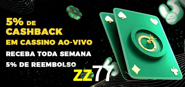 Promoções do cassino ao Vivo zz77